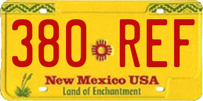 NM license plate 380REF