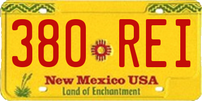 NM license plate 380REI