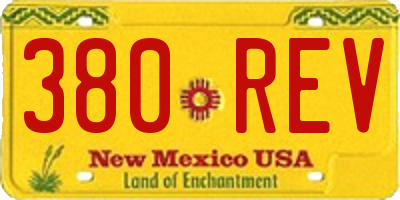 NM license plate 380REV