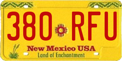 NM license plate 380RFU