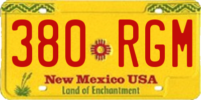 NM license plate 380RGM