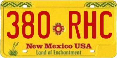 NM license plate 380RHC