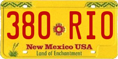NM license plate 380RIO