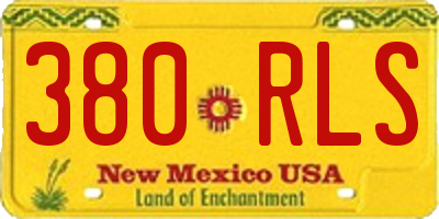 NM license plate 380RLS
