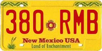 NM license plate 380RMB