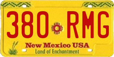 NM license plate 380RMG