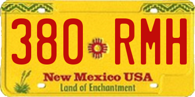 NM license plate 380RMH