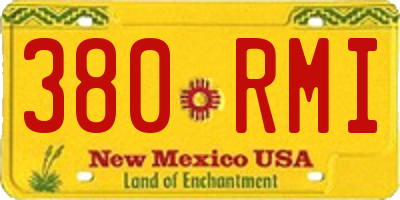 NM license plate 380RMI