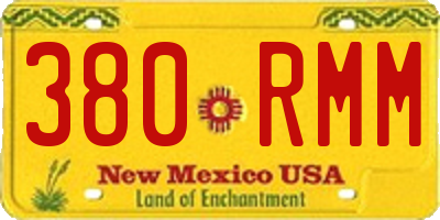 NM license plate 380RMM