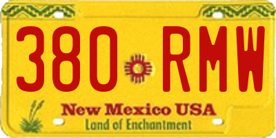 NM license plate 380RMW