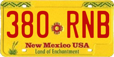 NM license plate 380RNB