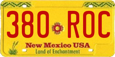 NM license plate 380ROC
