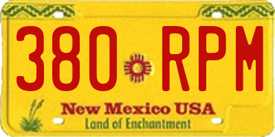 NM license plate 380RPM