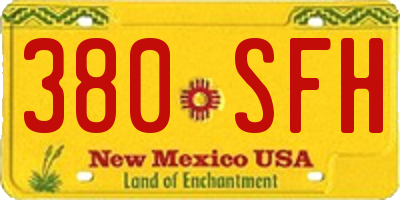 NM license plate 380SFH