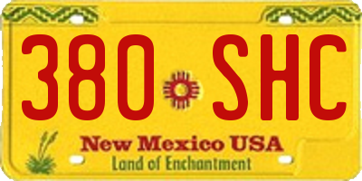 NM license plate 380SHC