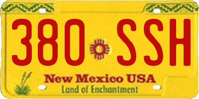 NM license plate 380SSH