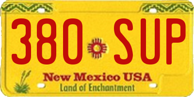 NM license plate 380SUP