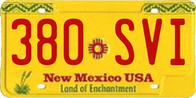 NM license plate 380SVI
