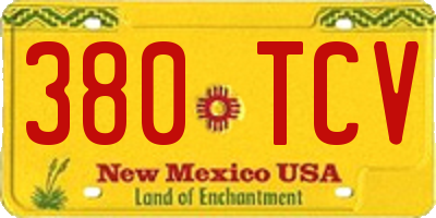 NM license plate 380TCV