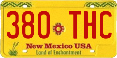 NM license plate 380THC