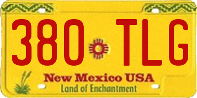 NM license plate 380TLG
