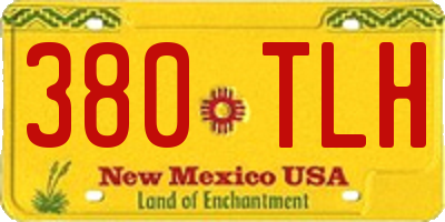 NM license plate 380TLH