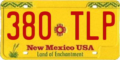 NM license plate 380TLP