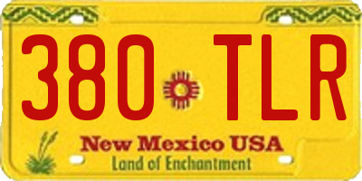 NM license plate 380TLR