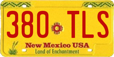 NM license plate 380TLS