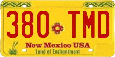 NM license plate 380TMD