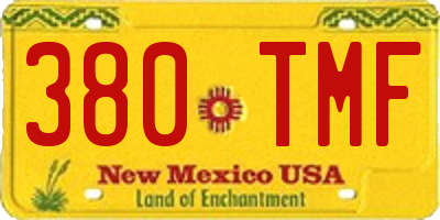 NM license plate 380TMF