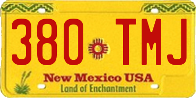 NM license plate 380TMJ