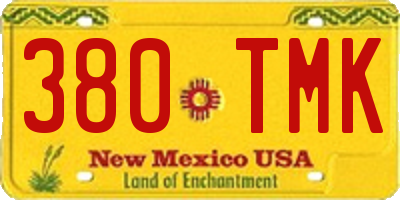 NM license plate 380TMK