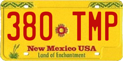 NM license plate 380TMP