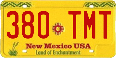 NM license plate 380TMT