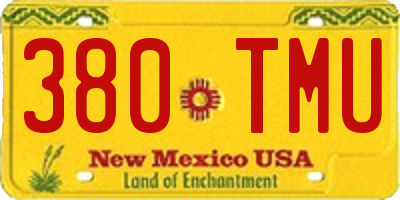 NM license plate 380TMU
