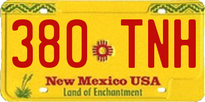 NM license plate 380TNH
