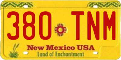 NM license plate 380TNM