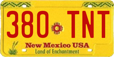 NM license plate 380TNT
