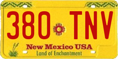 NM license plate 380TNV