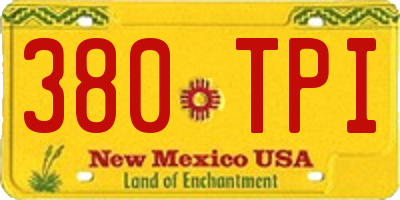 NM license plate 380TPI