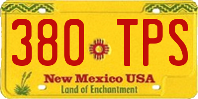 NM license plate 380TPS