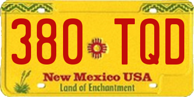 NM license plate 380TQD