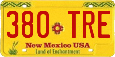 NM license plate 380TRE