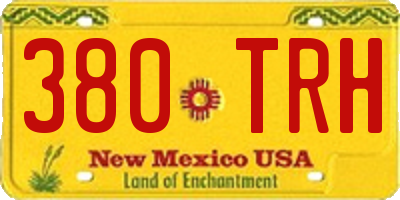 NM license plate 380TRH