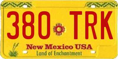 NM license plate 380TRK