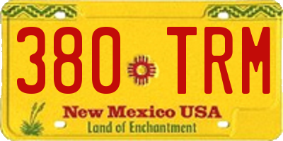 NM license plate 380TRM