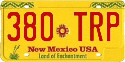 NM license plate 380TRP