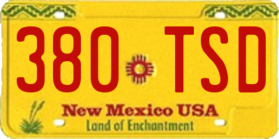 NM license plate 380TSD