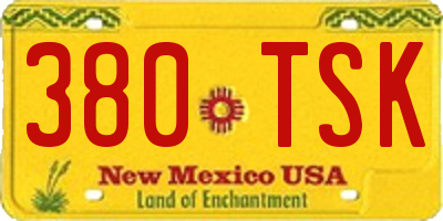 NM license plate 380TSK